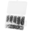 160Pcs Offset Fishing Hooks Kit Stainless Steel Sharp Fishing Hooks Octopus Circle Hooks Size #01-5/0 w/ Storage Box