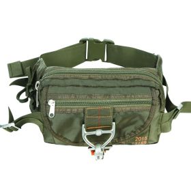 Tactical Military Waist Fanny Pack for Outdoor Hiking & Trip (Color: Green, Type: Waist Bag)